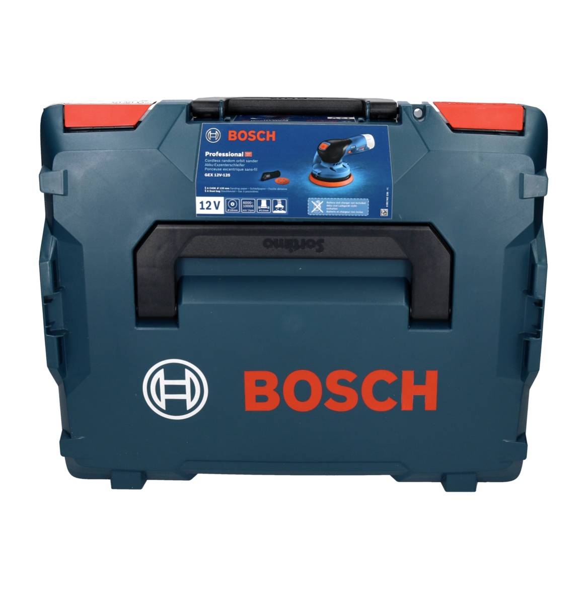 Bosch GEX 12V-125 Professional Akku Exzenterschleifer 12 V 125 mm Brushless + 1x Akku 3,0 Ah + L-Boxx - ohne Ladegerät-3