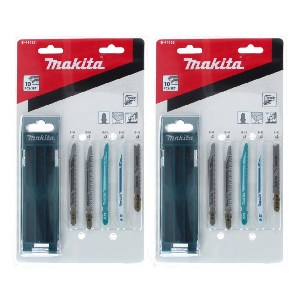 Makita Stichsägeblatt Sortiment B 2 Stk. ( 2x B-44426 ) 20 tlg. für Holz / Kunststoff / Metall / Parkett / Laminat-1