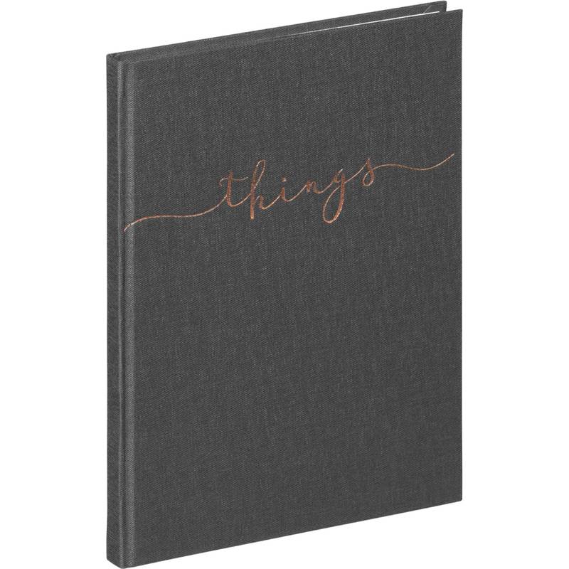 PAGNA Notizbuch "things", DIN A5, blanko, grau-0