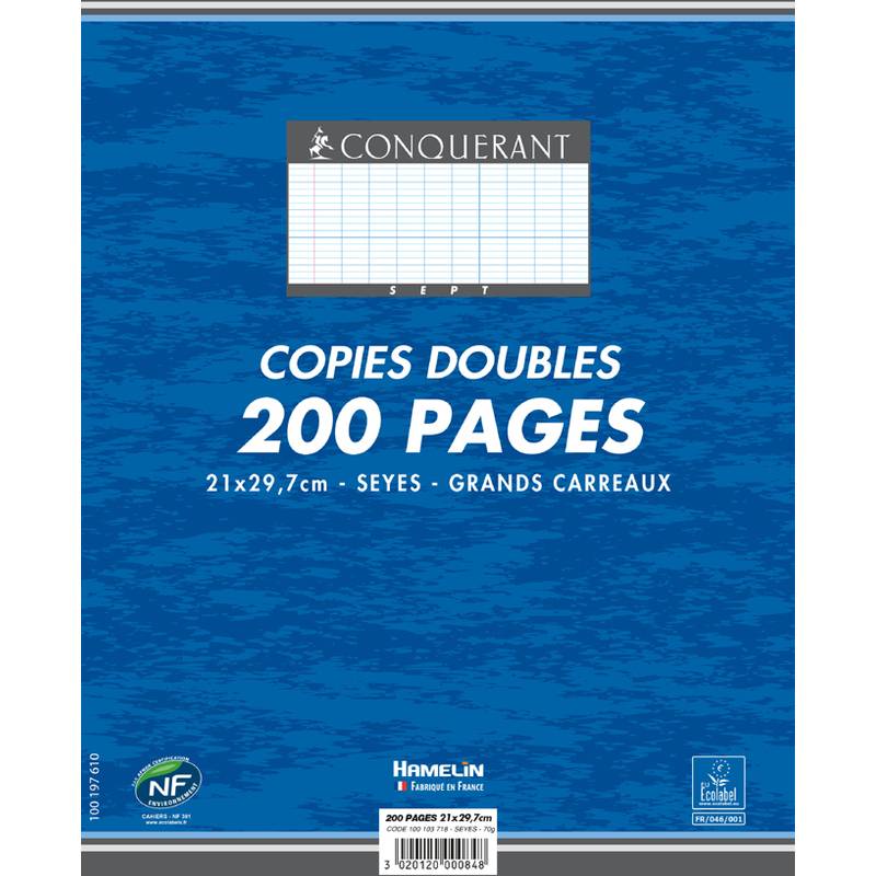 CONQUERANT Sept Kanzleipapier, DIN A4, SEYES, 100 Blatt-0