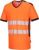 Warnschutz-T-Shirt V-Ausschnitt PW310 Klasse 2 PW310OBRM Größe M Farbe warnorange / schwarz