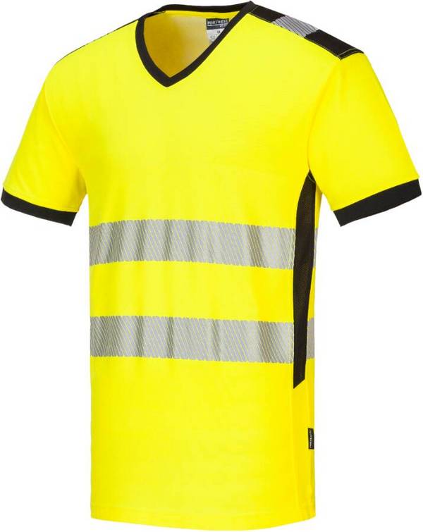 Warnschutz-T-Shirt V-Ausschnitt PW310 Klasse 2 PW310YBRXXL Größe XXL Farbe warngelb / schwarz