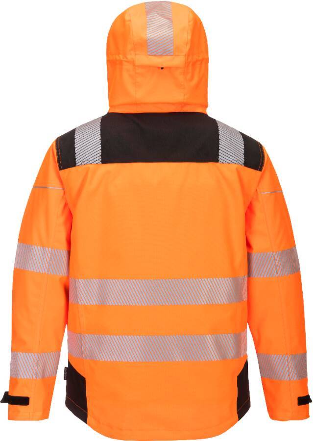 Warnschutz-Regenjacke PW360 mit Membran Klasse 3 PW360OBRM Größe M Farbe warnorange / schwarz-1