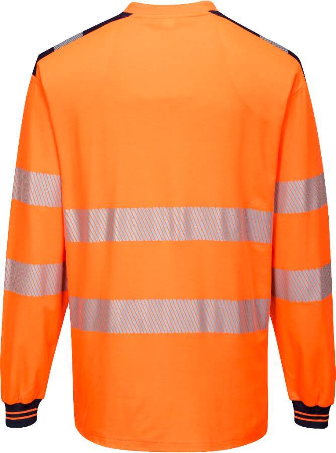 Warnschutz-T-Shirt Langarm T185 Klasse 3 T185OBRXXL Größe XXL Farbe warnorange / schwarz-1