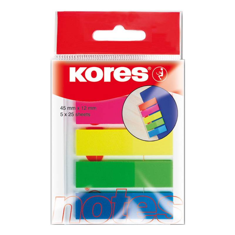 Kores Pagemarker - Folie, 12 x 45 mm, Neonfarben-0
