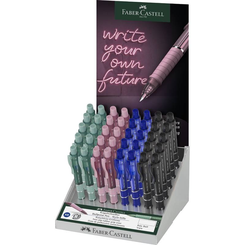 FABER-CASTELL Druckkugelschreiber POLY BALL VIEW, Display-0