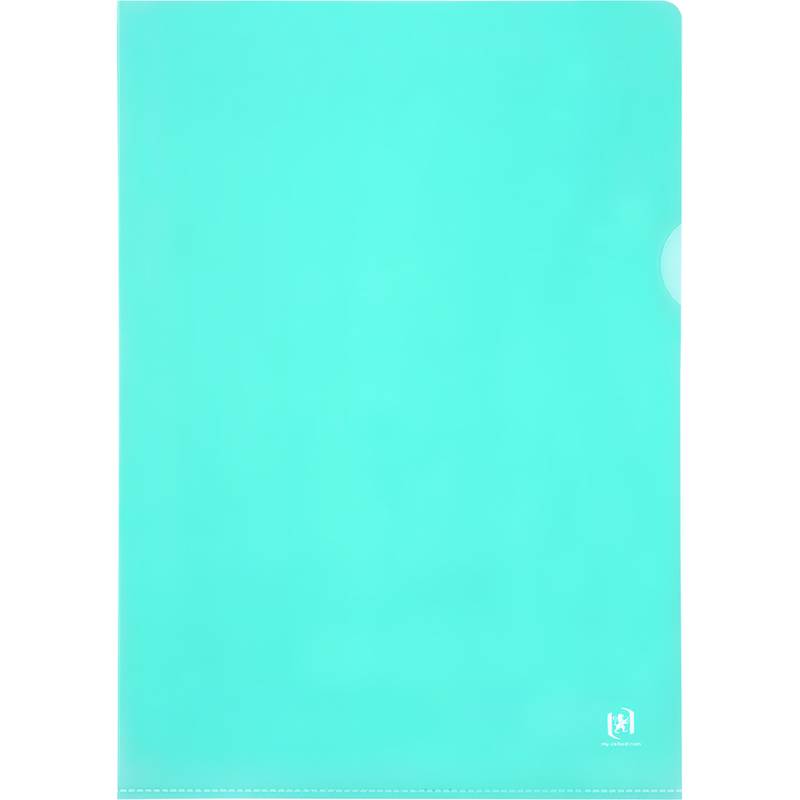 Oxford Sichthülle Premium, DIN A4, PVC, glasklar, grün, 25er-0
