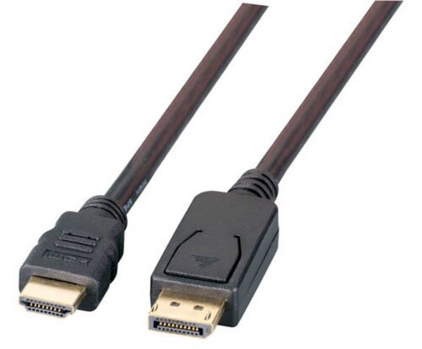 DisplayPort/HDMI Kabel Full HD,A-A, St-St, 2m, schwarz Multimedia Displayport