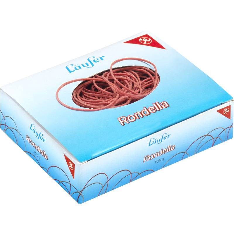Läufer Gummiringe RONDELLA im Karton, rot, 65 mm, 100 g-0