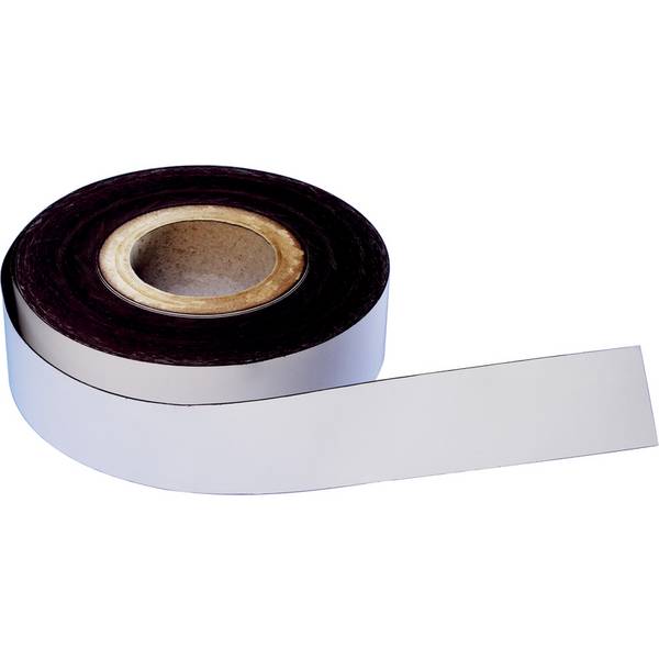 magnetoplan Magnetband, PVC, weiß, 15 mm x 30 m