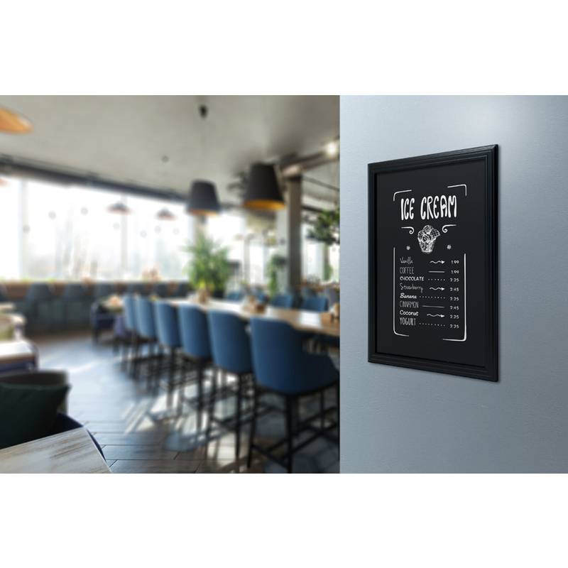Securit Kreidetafel UNIVERSAL, mit Holzrahmen, schwarz-0