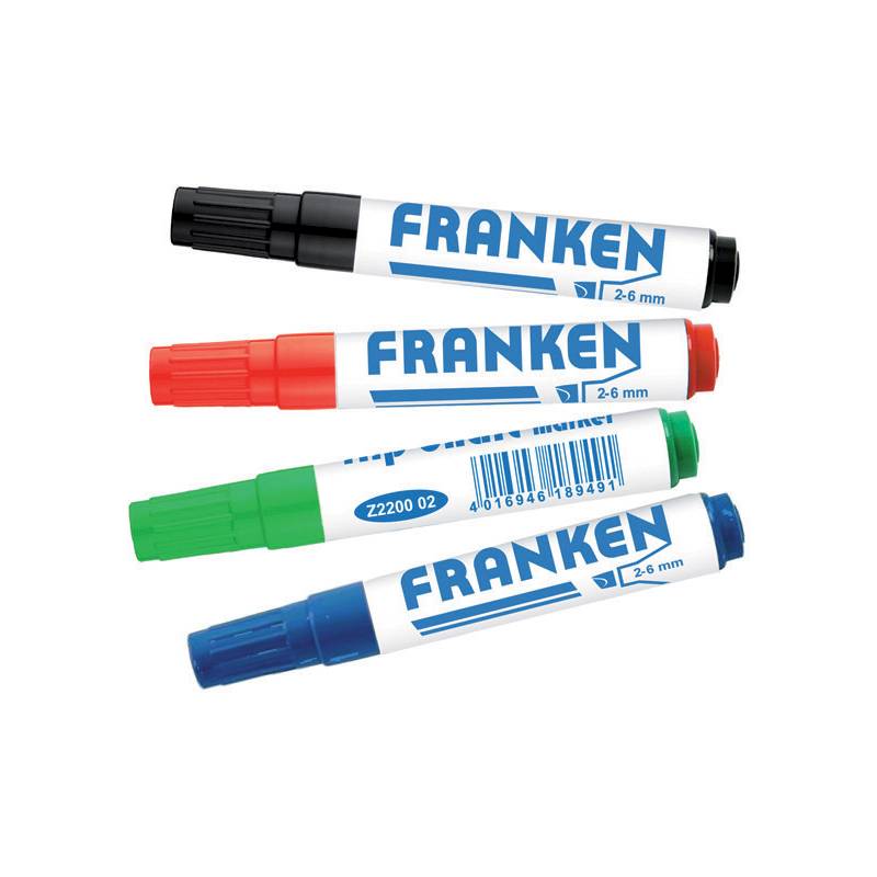 Franken GmbH FRANKEN - Marker - für Flipchart, Tafel, Pappe - Schwarz, Rot, Blau, Grün --0