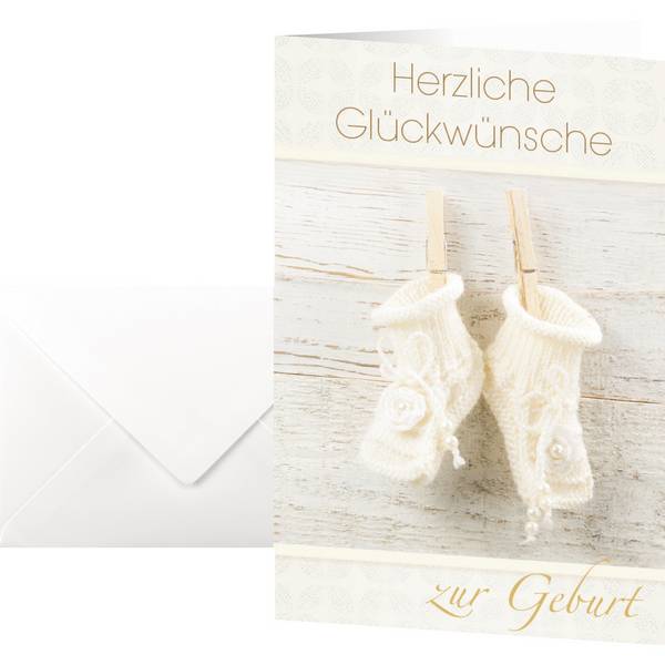 Faltkarte Baby 10 St./Pack. +Umschl.