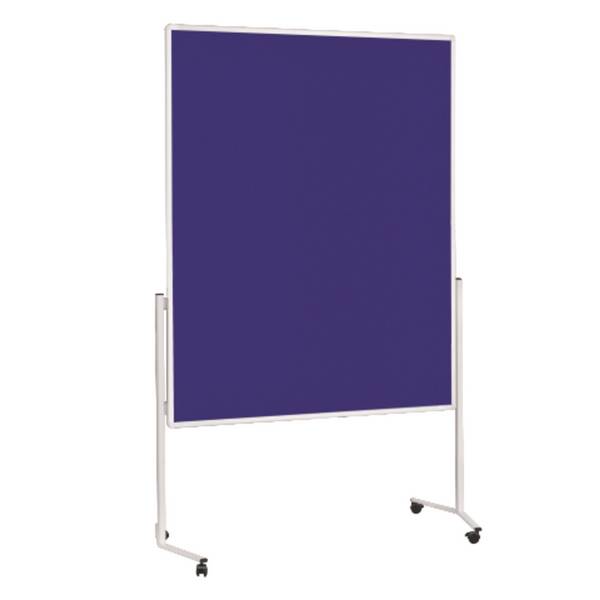 Moderationswand 120x150cm Filz blau inkl. Rollen