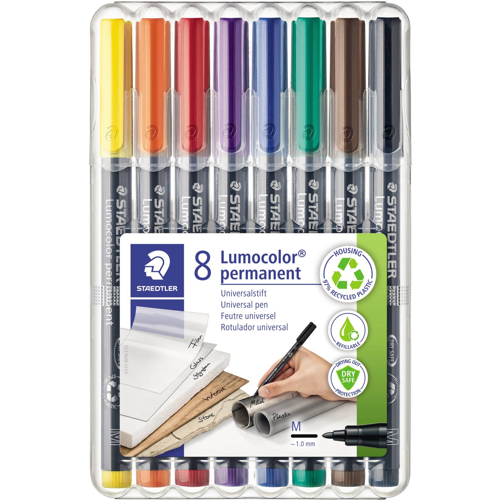 Folienstift Lumocolor 1mm sortiert 8 St./Pack.-0