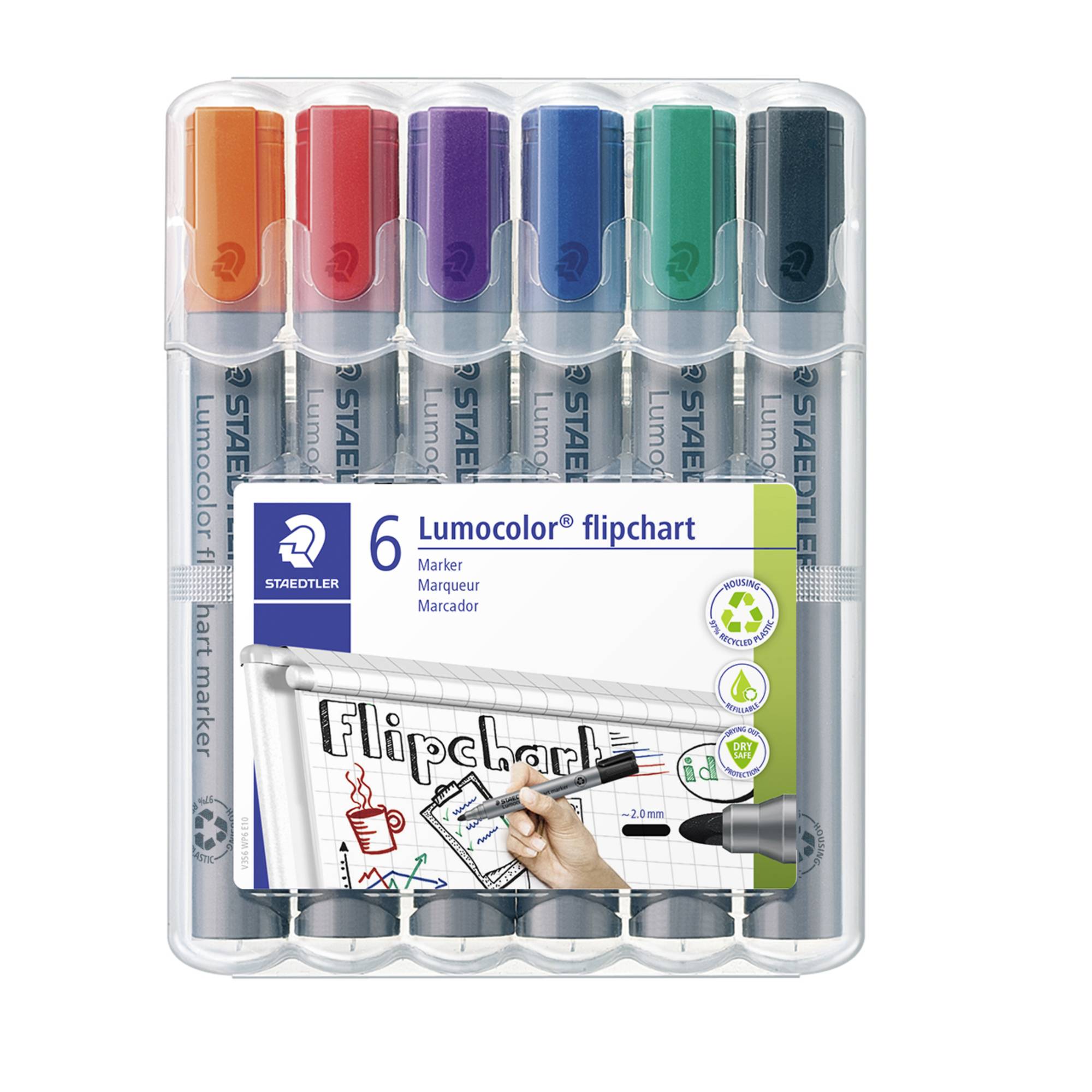 Flipchartmarker Lumocolor sort. 6 St./Pack.-0