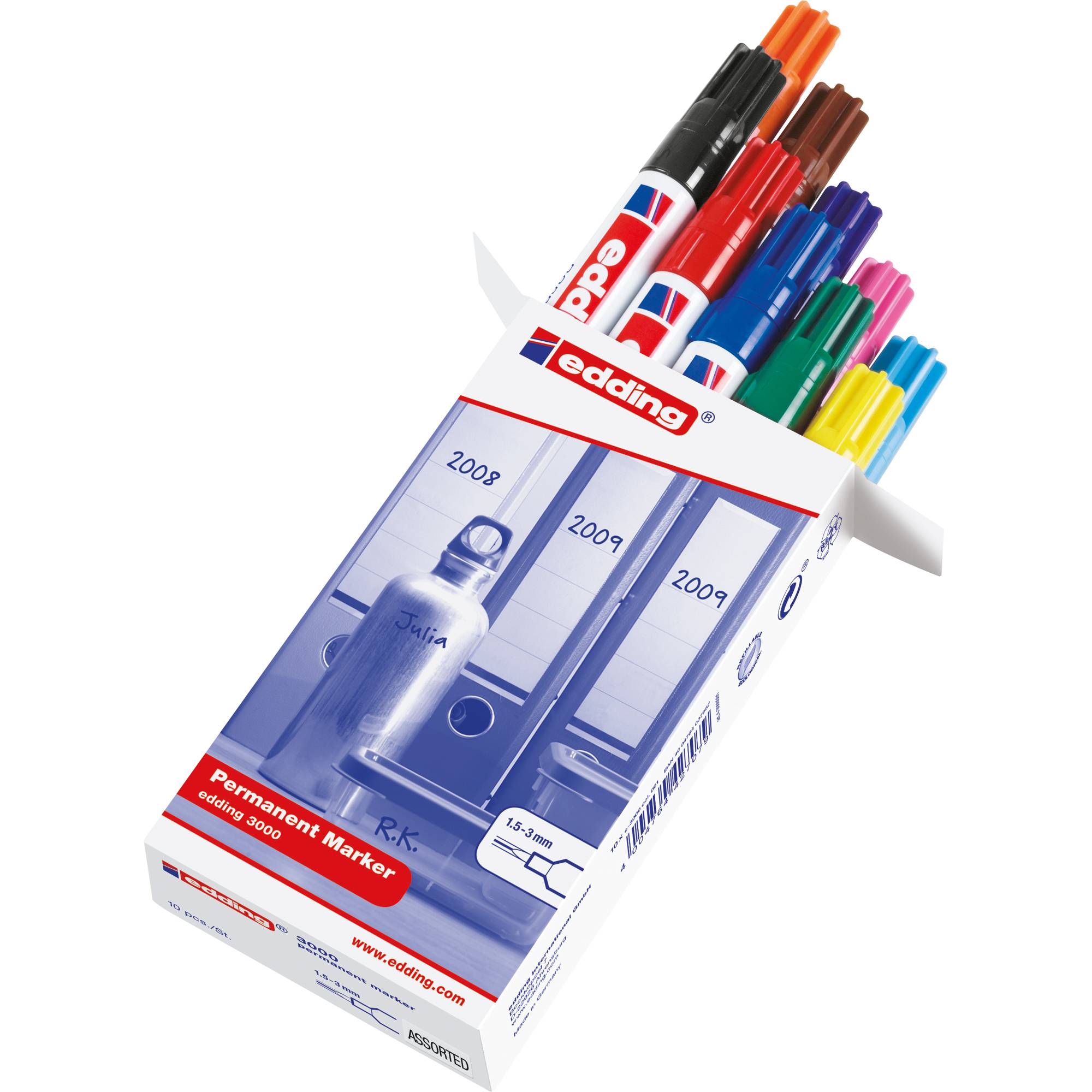 Permanentmarker Faltschachtel sort. 10St.-0