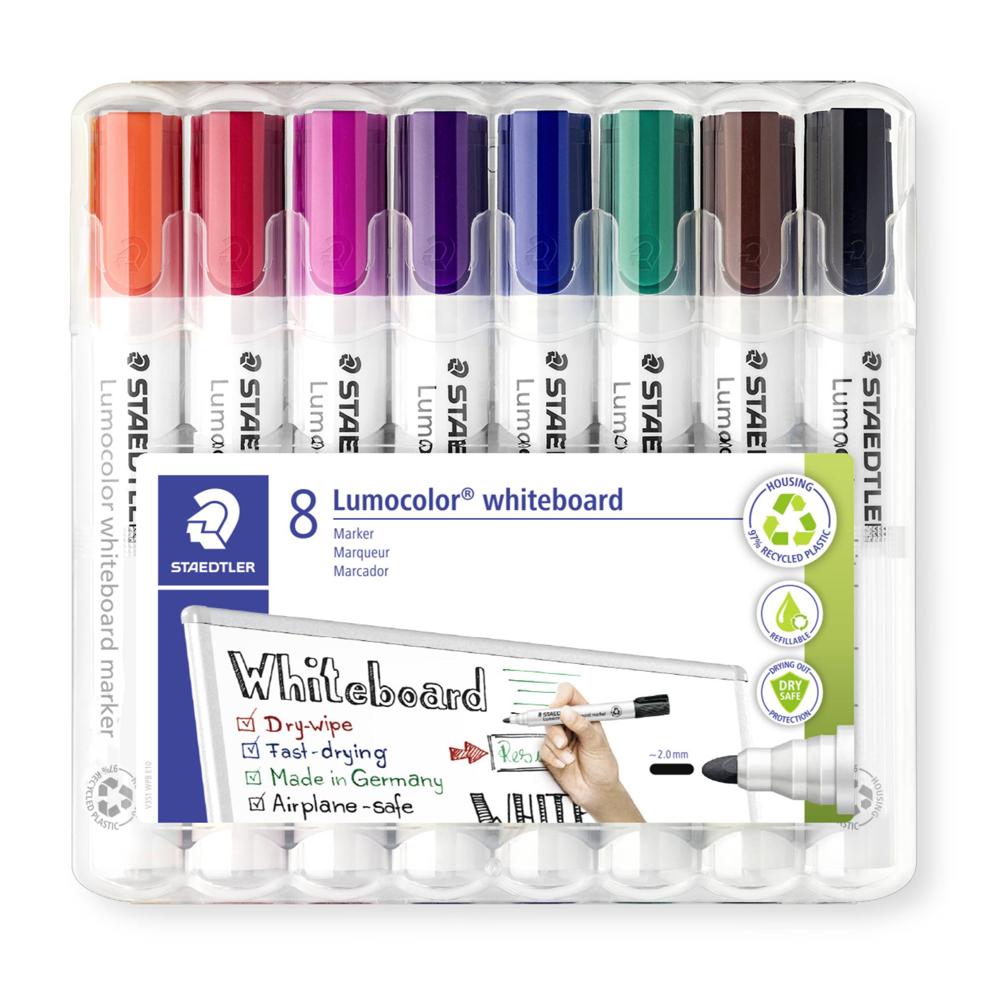 Whiteboardmarker Lumocolor 2mm sort. 8St. - Artikel: 304709399-0