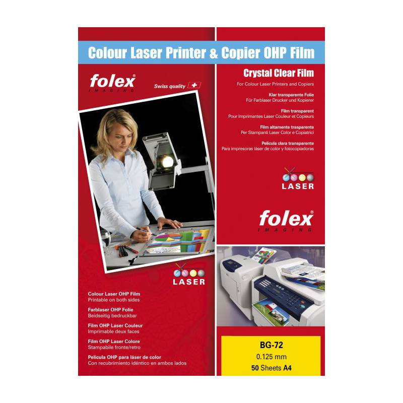 FOLEX Color-Laserfolie BG-72, DIN A4, transparent-0