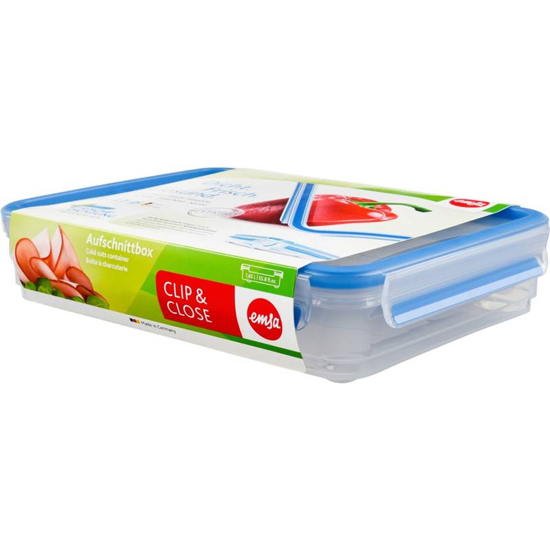 EMSA CLIP & CLOSE FRISCHHALTEDOSEN, Container, Rechteckig, 1,65 l, Transparent, Polypropylen (PP),-0