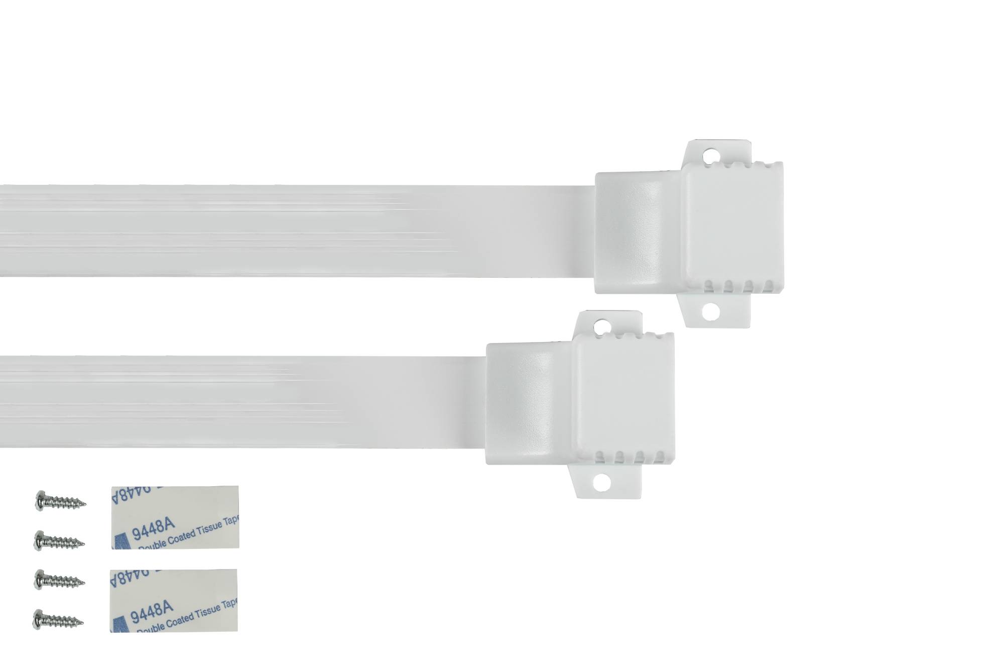 RJ45 Fensterdurchführung High-Quality, weiß, Gesamtlänge inkl. Buchsen 30cm, flexible Länge 23cm, Good Connections®-1