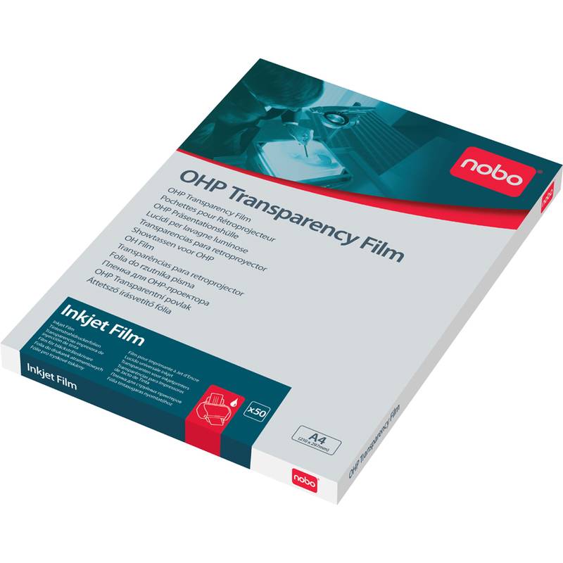 nobo Inkjet-Folie, DIN A4, transparent, PP, 120 my-0