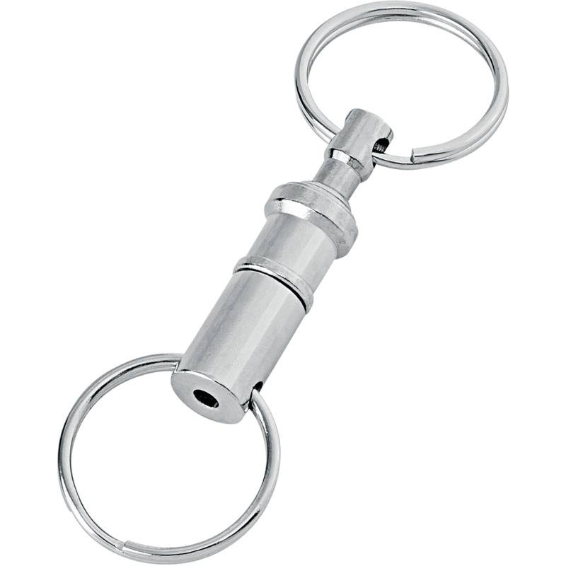 Schlüsselhalter 2 Ringe mit Kupplung silber-0