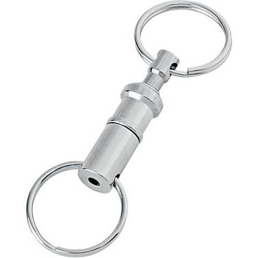 Schlüsselhalter 2 Ringe mit Kupplung silber