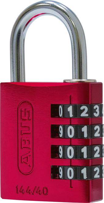 Zahlen-Hangschloss 144/40 rot Lock-Tag-0