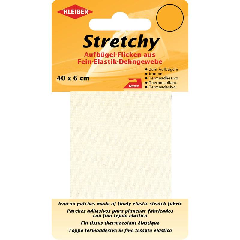 Kleiber Stretchy Aufbügel-Flicken ca. 40x6 cm 12 creme