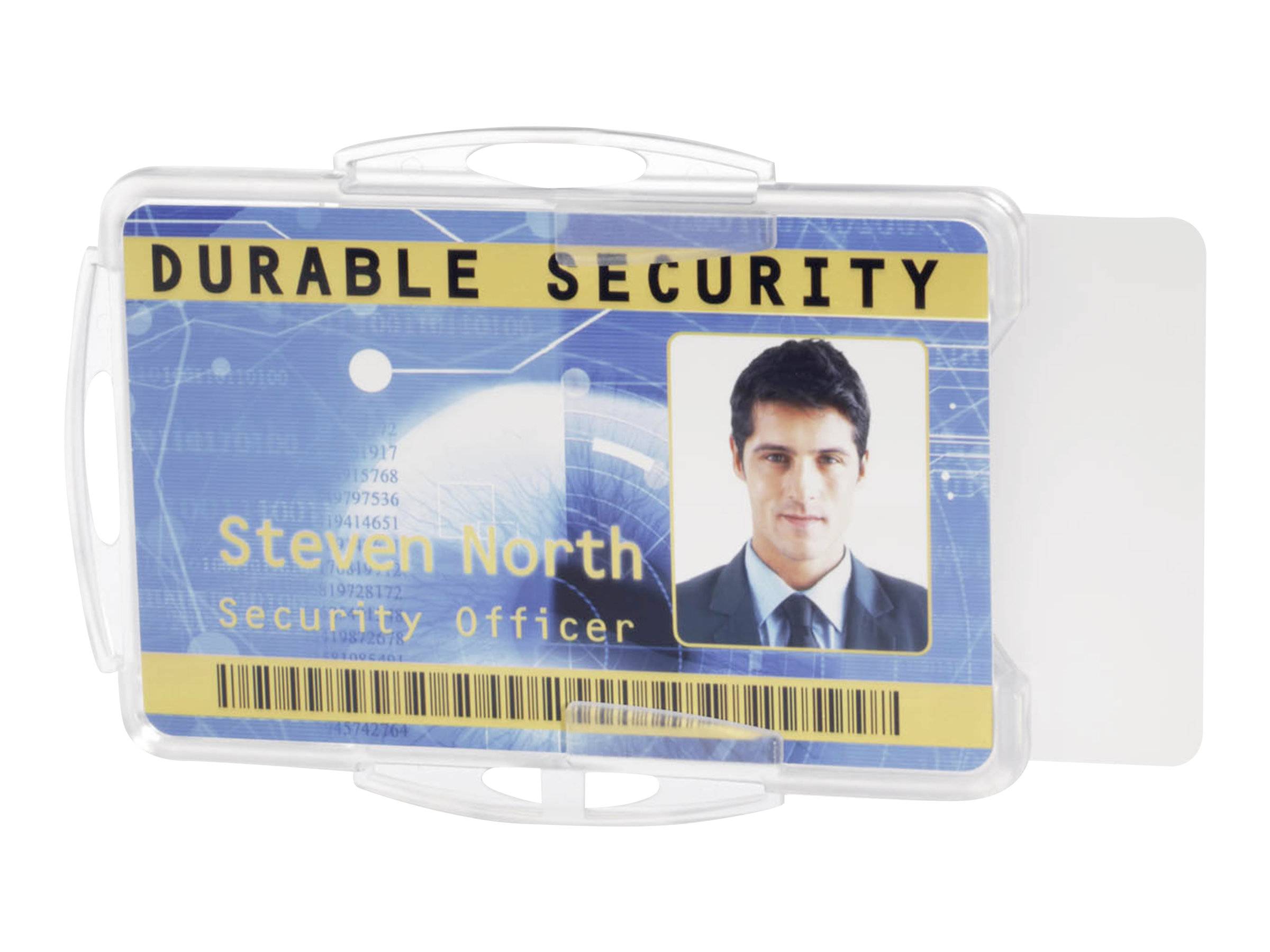 Durable Namensschildhalterung - für 54 x 85 mm - durchsichtig (Packung mit 10)-0