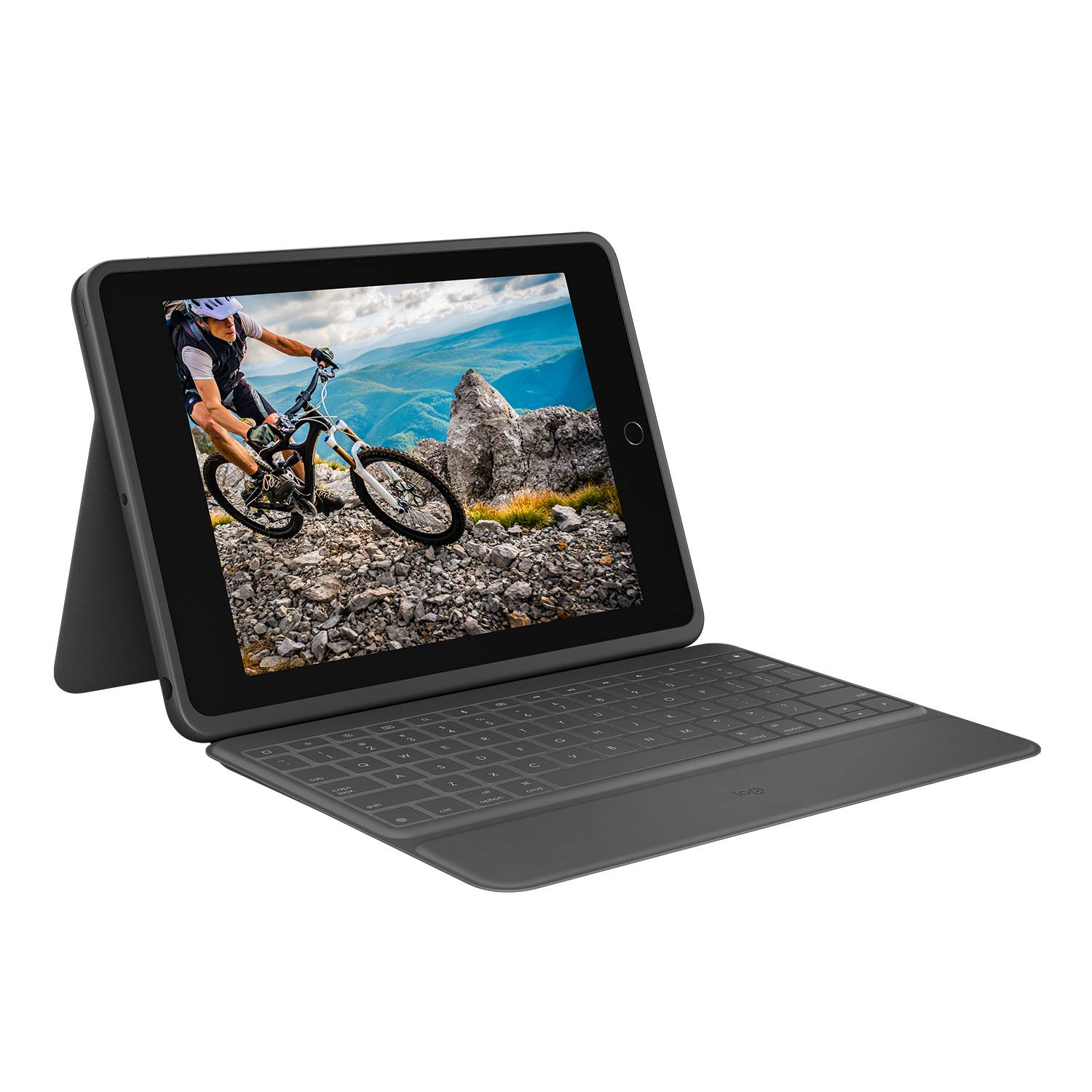 Logitech Rugged Folio - Tastatur und Foliohülle - Apple Smart connector - Franzö-1