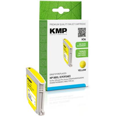 KMP H34 - 17 ml - Gelb - kompatibel - Tintenpatrone (Alternative zu: HP 88)
