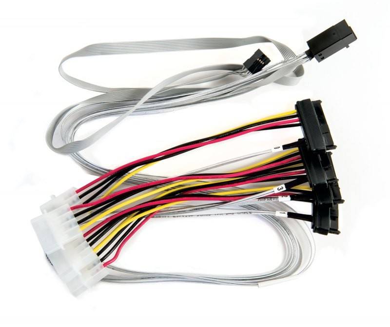 Microchip Technology 2280100-R Serial Attached SCSI (SAS)-Kabel 0,8 m 6 Gbit/s Mehrfarbig, Weiß