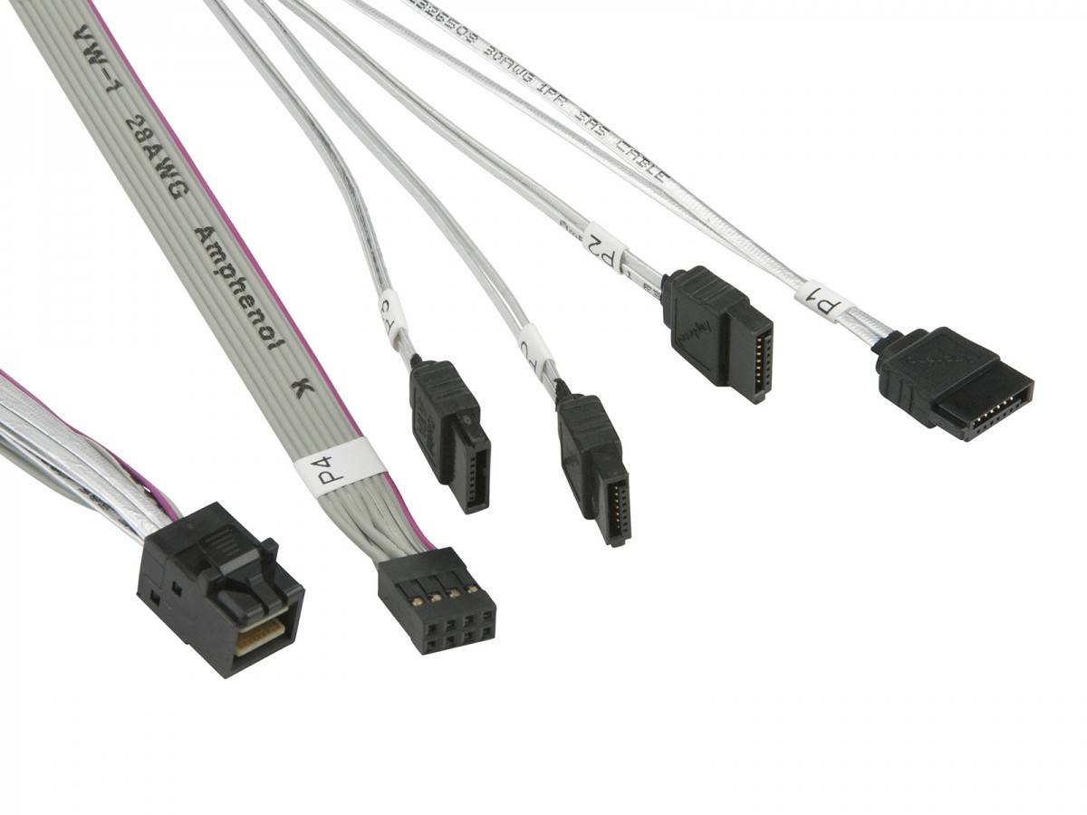 Supermicro MiniSAS HD / 4 SATA 0.7 m Kabel & Adapter Computer HDD-/ SSD-Kabel-1
