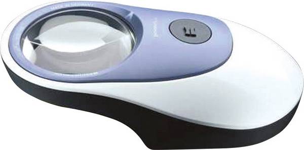 Eschenbach 158620 LED POWERLUX Handlupe mit LED-Beleuchtung Vergrößerungsfaktor: 5 x Linsengröße: (Ø) 58 mm Weiß