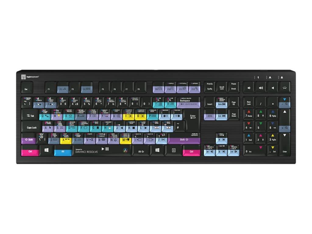 Logickeyboard Davinci Resolve 17 Astra 2 - Tastatur - hintergrundbeleuchtet - TL: UK, QWERTY-0