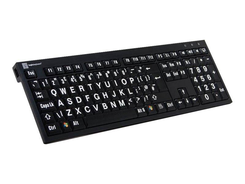 Logickeyboard Largeprint - Tastatur - USB - Weiß - TL: Französisch, AZERTY-0