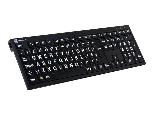Logickeyboard Largeprint - Tastatur - USB - Weiß - TL: Französisch, AZERTY