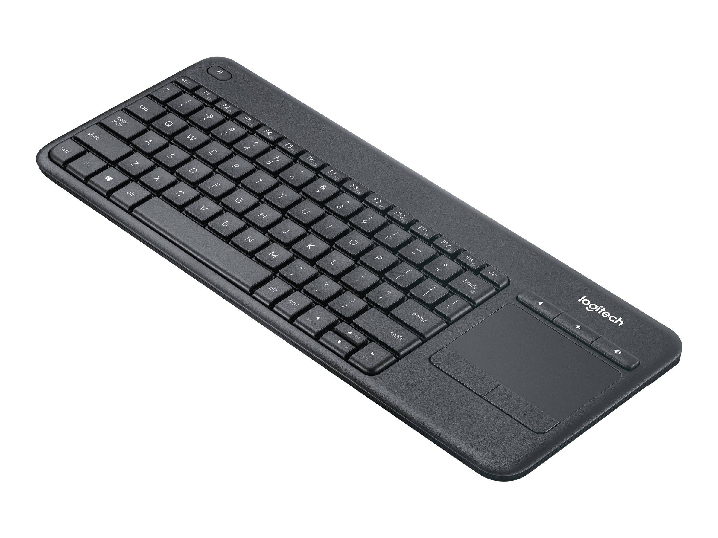 Logitech K400 Plus - Mini - Kabellos - RF Wireless - Schwarz - TL: Italienisch, QWERTY-0