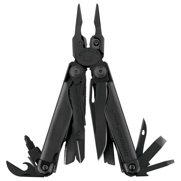 Leatherman SURGE, Edelstahl, Schwarz, 115 mm, 335 g, 7,9 cm