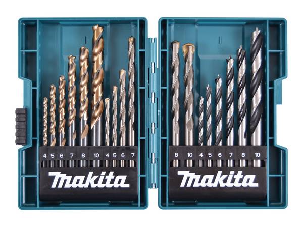 Makita Bohrersatz - 18 Stücke - 5 mm, 6 mm, 7 mm, 8 mm, 10 mm, 4 mm