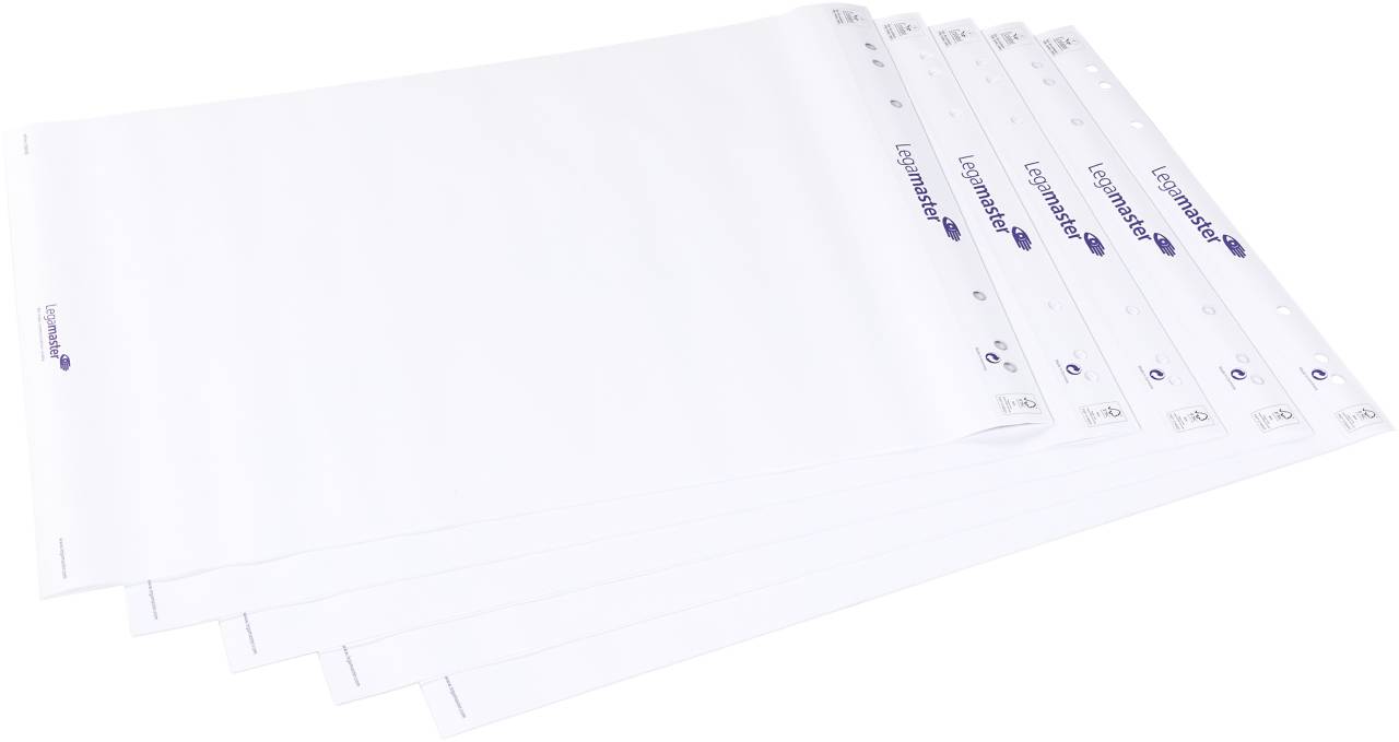 Legamaster Flipchartpapier 7-156000 98x65cm 20Bl. blanko 5 St./Pack.-0