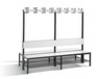 C+P Doppelseitige Garderobenbank mit Rückenlehne, Basic Plus, H1650xB1960xT760mm