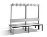 C+P Doppelseitige Garderobenbank mit Rückenlehne, Basic Plus, H1650xB1960xT760mm-0