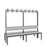C+P Doppelseitige Garderobenbank mit Rückenlehne, Basic Plus, H1650xB1960xT760mm-1