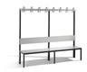 C+P Garderobenbank mit Rückenlehne, Basic Plus, H1650xB1960xT407mm, 7021