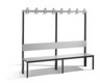C+P Garderobenbank mit Rückenlehne, Basic Plus, H1650xB1960xT407mm, 7021