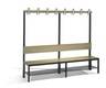 C+P Garderobenbank mit Rückenlehne, Basic Plus, H1650xB1960xT407mm, 7021