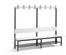 C+P Garderobenbank mit Rückenlehne, Basic Plus, H1650xB1960xT407mm, 7021